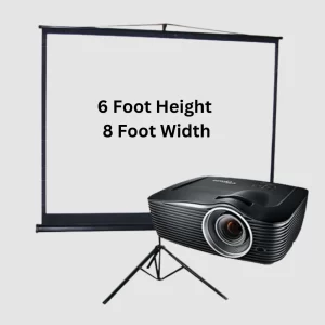Projector With 6 by 8 feet Screen